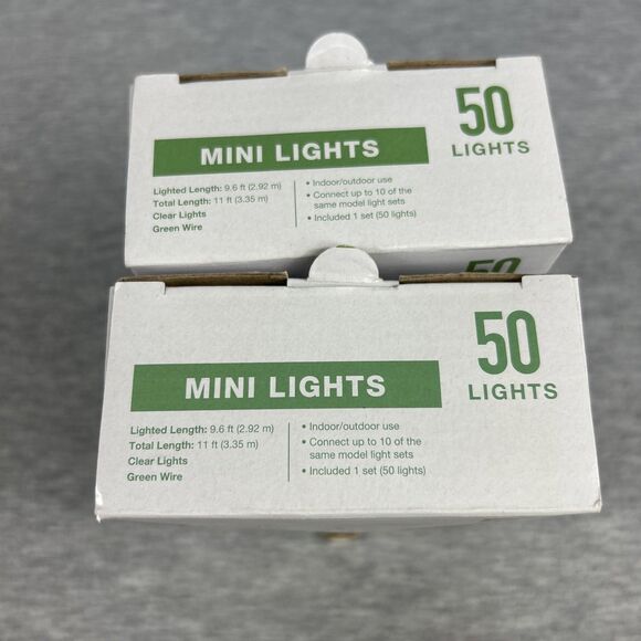 BNIP-Garden Party Mini Lights - 50 Lights Each - New - Indoor Outdoor Pack of 2 - Picture 8 of 10